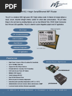 1W OEM 802.11b/g/n Serial/Ethernet WIFI Router: Features