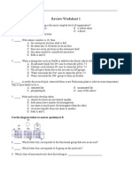 Review Worksheet 1: Use The Diagram Below To Answer Questions 6-8