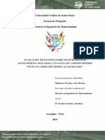 Universidad Católica de Santa María Escuela de Postgrado Maestría en Ingeniería de Mantenimiento