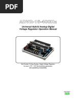 ADVR-16-400Hz: Universal Hybrid Analog-Digital Voltage Regulator Operation Manual