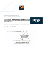 Certificado de Residencia