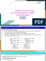 Estimation of Cu (II) Using Sodium Thiosulphate Solution (Iodometrically)