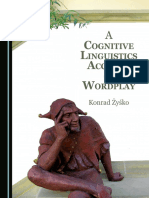 (2017) Konrad Zysko A Cognitive Linguistics Account of Wordplay Cambridge Scholars Publishing