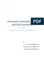 Generative Manufacturing and Self-Assembly: Project Report Manufacturing With Metallic Materials (MEL 202)