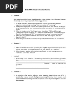 End of Module 1 Reflection Points