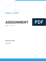 Web Tech: Assignment