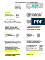 Accounting For Business Combinations Pre 7 - Midterm Quizzes