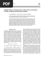 Catalytic Role of Process Dust in SO2-To-SO3 Conve