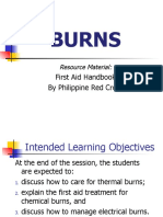 Burns: First Aid Handbook by Philippine Red Cross