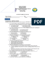 Activity Sheet in Tle 10: WEEK 7&8 Learning Task 1: MUTIPLE CHOICE