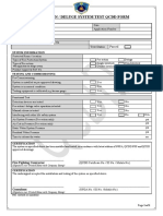 Pre-Action Deluge System Test QCDD Form