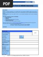 AIESEC Summer Exchange Application Form 2011