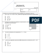 Mini Ensayo Nº4 (Algebra ) PTU