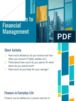 Lesson 1 - Introduction To FInancial Management