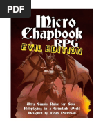 Micro Chapbook RPG EVIL EDITION