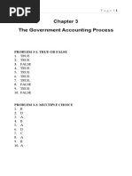 The Government Accounting Process: Problem 3-1: True or False