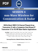 ISSCC2020-04 - Visuals Mm-Wave Wireless For Communication & Radar