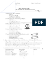 Test La Modulul Transmisii Mecanice