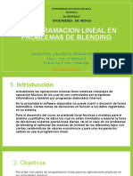 Programacion Lineal en Problemas de Blending: Ingeniería de Minas