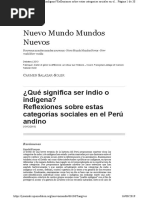 C. Salazar Qué Significa Ser Indio o Indígena