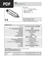 Pressure Transducer: Technical Data