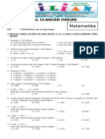 Soal Matematika Kelas 3 SD Bab 2 Penjumlahan Dan Pengurangan Dan Kunci Jawaban