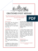 Orationes Post Missam (Latín - Español)