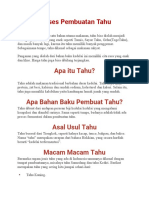 Proses Pembuatan Tahu