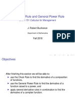 The Chain Rule and General Power Rule: MATH 151 Calculus For Management