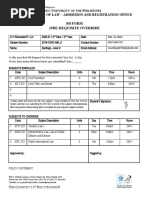 R0 Form (Pre-Requisite Override Form) : P U P College of Law - Admission and Registration Office