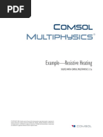 Example-Resistive Heating: Solved With Comsol Multiphysics 3.5A