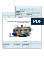 Procedimiento de Traslado y Maniobra de Caldera Con Grúa e Instalación de Caldera