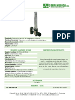 Flujometro Sencillo de Pared para Oxigeno Con Acople Ref. Fmo-08u-Cm