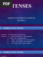 Tenses: Ahmad Mohammad Fahmi (01) Xii Mipa 4