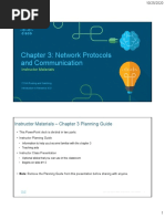 Chapter 3: Network Protocols and Communication: Instructor Materials - Chapter 3 Planning Guide