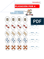 Multiplicación Por 4 para Primer Grado de Primaria