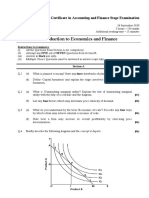 Introduction To Economics and Finance