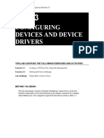 Configuring Devices and Device Drivers: This Lab Contains The Following Exercises and Activities