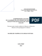 2012 - Rojas - Comprensión Lectora en Alumnos de 6° Grado de Instituciones Educativas Estatales Del Distrito Del Callao