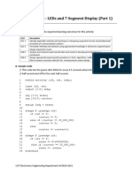 Experiment 1 - Leds and 7-Segment Display (Part 1) : A. Learning Outcomes