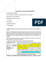 Planificación de La Evaluación Diagnóstica.