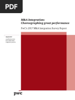 PWC M&A Integration Survey Report 2017