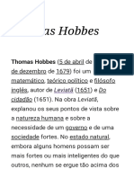 Thomas Hobbes - Wikipédia, A Enciclopédia Livre