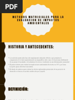 Metodos Matriciales para La Evaluacion de Impactos Ambientales PDF