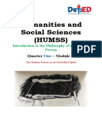 Humanities and Social Sciences (Humss) : Quarter - Module 3