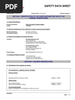 Safety Data Sheet: Section 1: Identification of The Substance/Mixture and of The Company/Undertaking