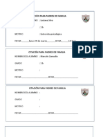 Citación A Entrevista Psicologica