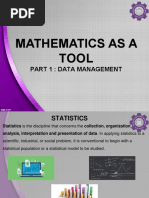 Mathematics As A Tool: Part 1: Data Management