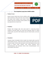 Persyaratan Menjadi Auditor