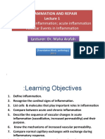 Inflammation and Repair: Definition of Inflammation Acute Inflammation Vascular Events in Inflammation